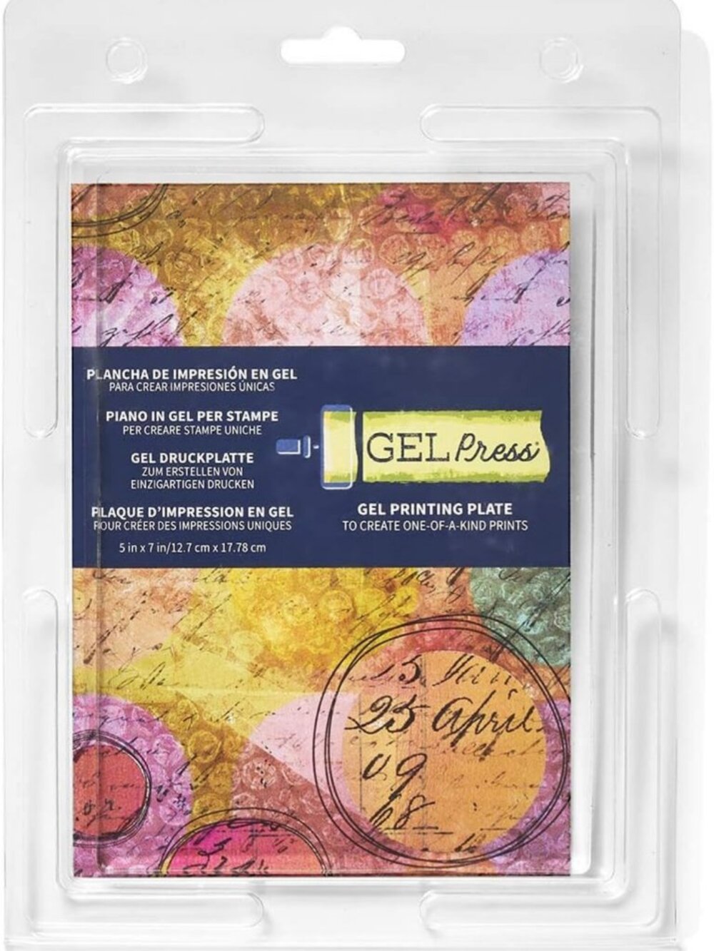 5x7 Gel Printing Plate for DIY Art, Craft Projects & Mixed Media Creations